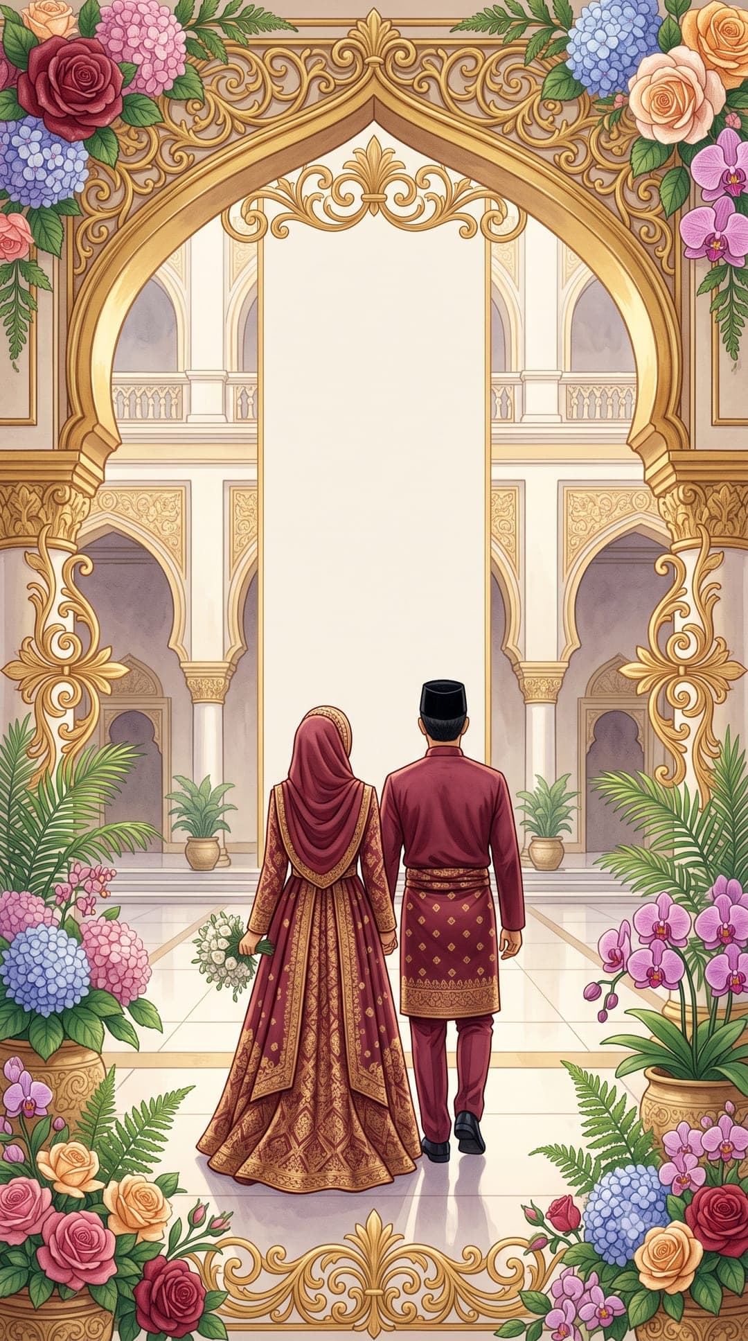 Reka bentuk kad kahwin digital — Istana Diraja